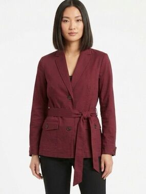 Banana Republic Women Red Open Front Belted Blazer
Jacket Sz Pxxs Petite